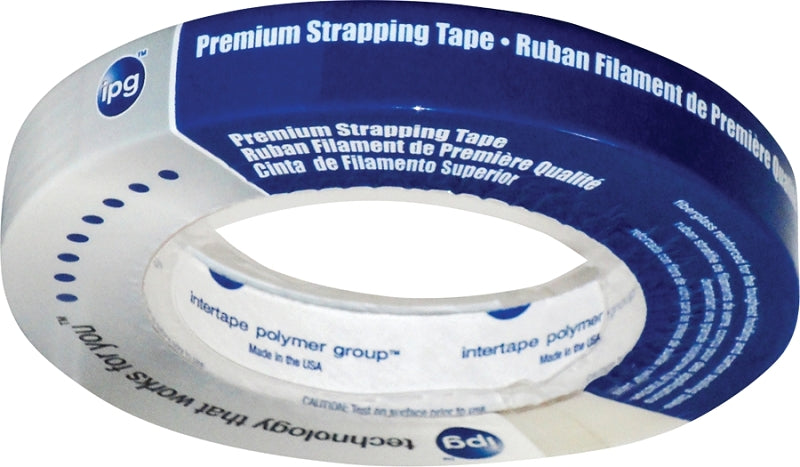 IPG IPG 9715 Strapping Tape, 60 yd L, 0.7 in W, Polypropylene Backing, Natural