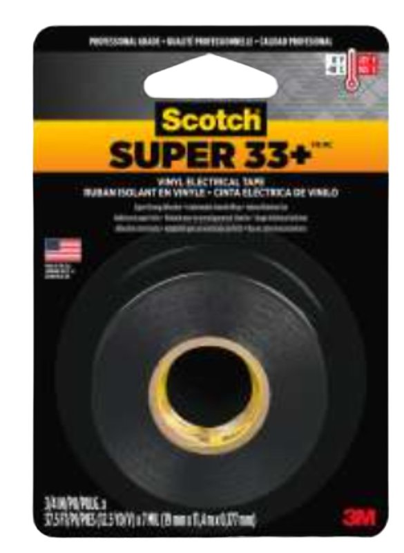 SCOTCH Scotch 200 Electrical Tape, 450 in L, 3/4 in W, PVC Backing