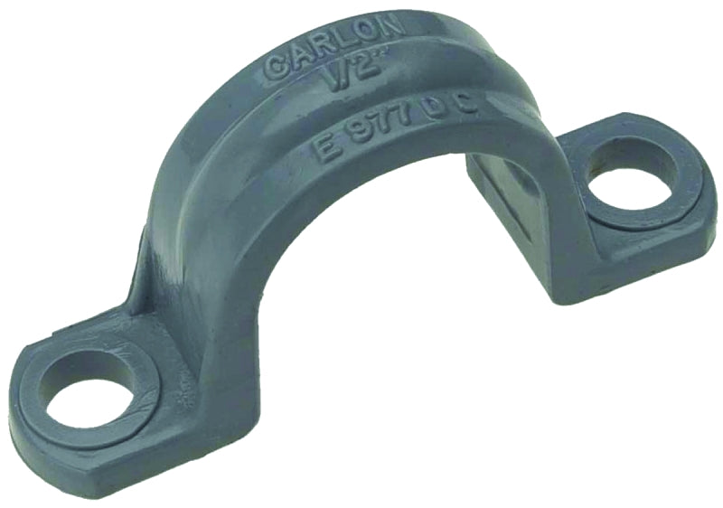 CARLON Carlon E977DC-CTN Conduit Clamp, 1/2 in, 2-5/32 in L, PVC, Gray, 20/PK ELECTRICAL CARLON