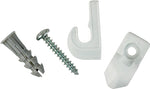 CLOSETMAID ClosetMaid 7546 Wall Clip, Resin, White, Wall