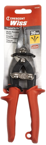 WISS Crescent Wiss MPC3N Utility Snip, 9 in OAL, 1-3/8 in L Cut, Straight Cut, Molybdenum Steel Blade, Non-Slip Handle TOOLS WISS