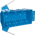 CARLON Carlon B455A-UPC Outlet Box, 4-Gang, PVC, Blue, Bracket ELECTRICAL CARLON