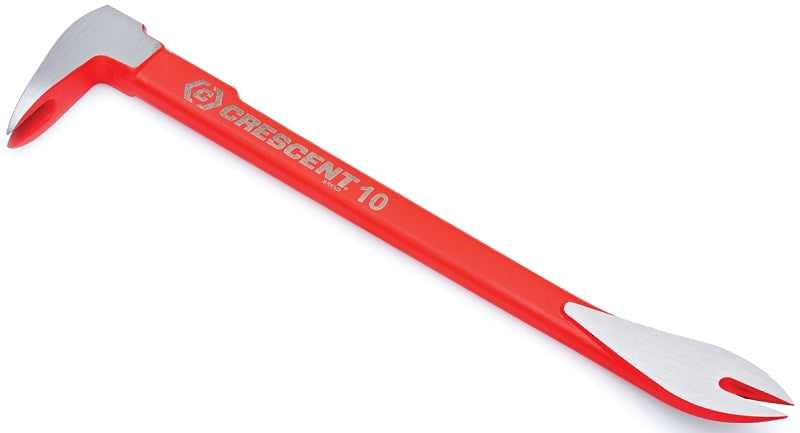CRESCENT Crescent CODE RED Series MB10 Pry Bar, 10 in L, Ground Tip, Steel, Red, 3-1/4 in W TOOLS CRESCENT