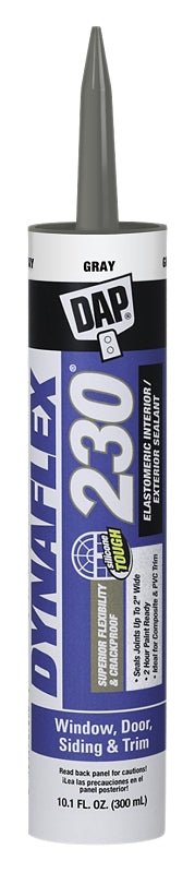 DAP DAP 18286 Premium Sealant, Gray, 1 day Curing, 40 to 100 deg F, 10.1 oz Cartridge