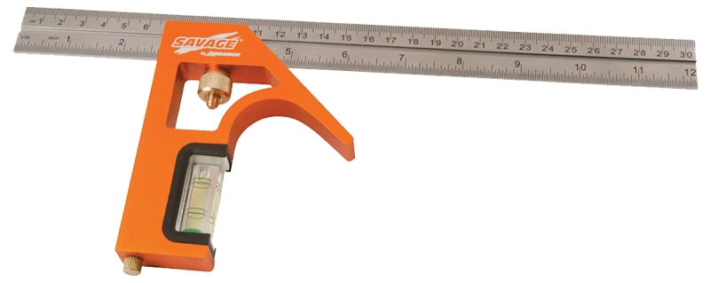 SWANSON TOOL Swanson SAVAGE Series SVC133 Combination Square, 12 in L Blade, Stainless Steel Blade