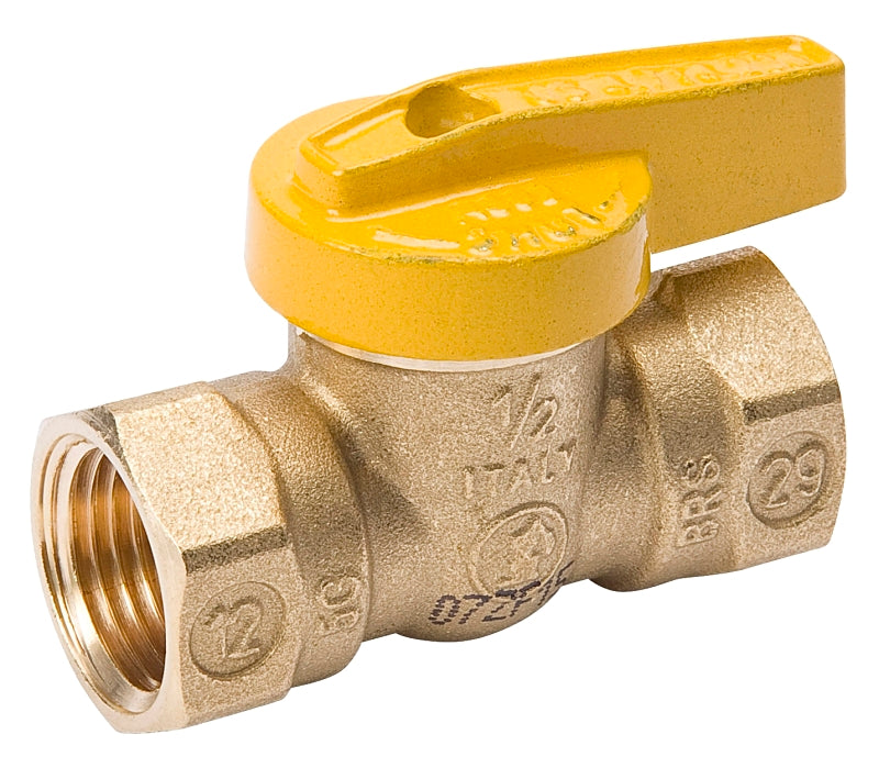 B & K INDUSTRIES B & K ProLine Series 110-523HC Gas Ball Valve, 1/2 in Connection, FPT, 200 psi Pressure, Brass Body PLUMBING, HEATING & VENTILATION B & K INDUSTRIES