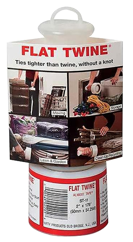 NIFTY PRODUCTS Flat Twine FST11 Stretch Film, 178 ft L, 2 in W, 120 ga Thick, Clear
