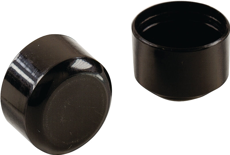SHEPHERD Shepherd Hardware 9113 Furniture Leg Tip, Round, Plastic, Black, 3/4 in Dia