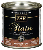 ZAR ZAR 12006 Wood Stain, Premium Teak, Liquid, 0.5 pt, Can