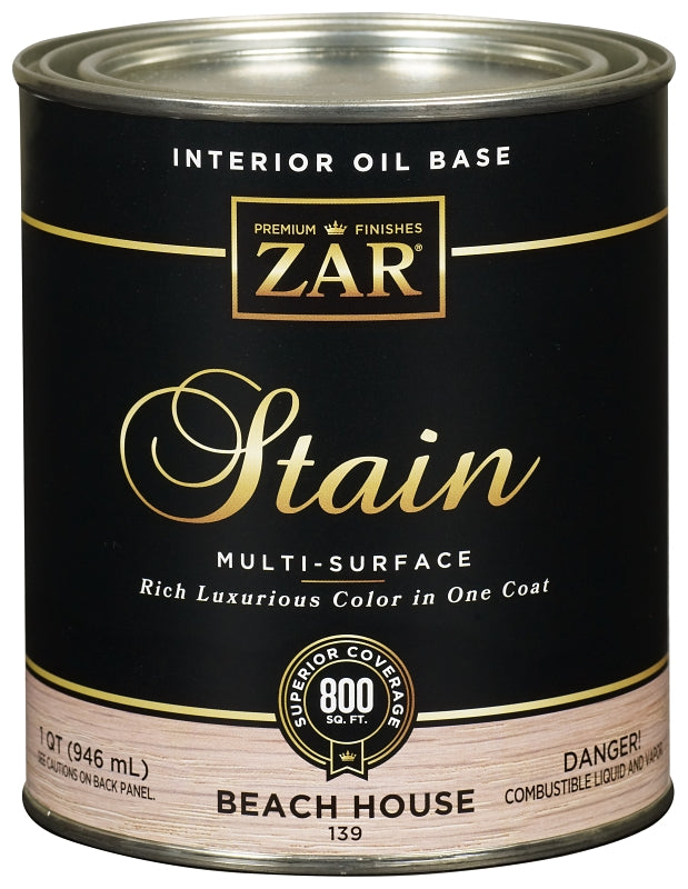 ZAR ZAR 13912 Wood Stain, Beach House, Liquid, 1 qt, Can PAINT ZAR