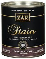 ZAR ZAR 12312 Wood Stain, Dark Chocolate Truffle, Liquid, 1 qt, Can PAINT ZAR