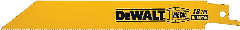 DEWALT DEWALT DW4811-2 Reciprocating Saw Blade, 3/4 in W, 6 in L, 18 TPI, Bi-Metal Cutting Edge TOOLS DEWALT