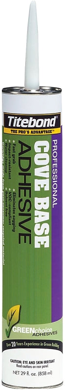 TITEBOND Titebond 3402 Cove Base Adhesive, Beige, 29 oz Cartridge