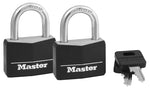 MASTER LOCK Master Lock 141T Padlock, Keyed Alike Key, 1/4 in Dia Shackle, Steel Shackle, Brass Body, 1-9/16 in W Body