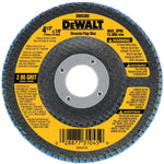 DEWALT DEWALT DW8309 Flap Disc, 4-1/2 in Dia, 7/8 in Arbor, Coated, 80 Grit, Medium, Zirconia Abrasive, Fiberglass Backing TOOLS DEWALT
