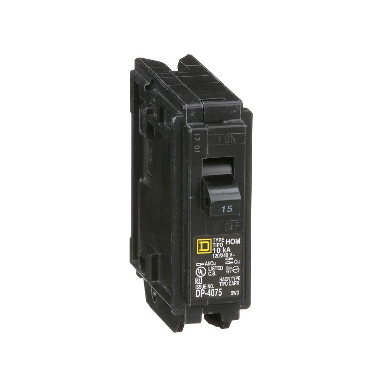 SQUARE D CIRCUIT BREAKER 1POLE 1IN 15A