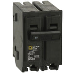 SQUARE D Square D Homeline HOM250CP Mini Circuit Breaker, 50 A, 2-Pole, 120/240 V, Fixed Trip, Plug, Black ELECTRICAL SQUARE D