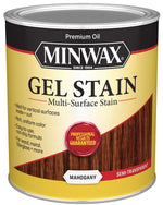 MINWAX Minwax 66050000 Gel Stain, Solvent Base, Mahogany, Liquid, 1 qt PAINT MINWAX