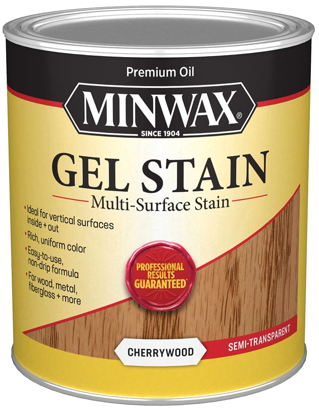 MINWAX Minwax 66070000 Gel Stain, Solvent Base, Cherrywood, Liquid, 1 qt PAINT MINWAX