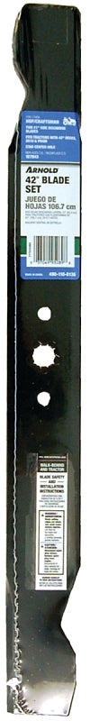 ARNOLD Arnold 490-110-0136 Blade Set, 21 in L, For: Husqvarna and Craftsman Models Equipped with 42 in Mowing Deck