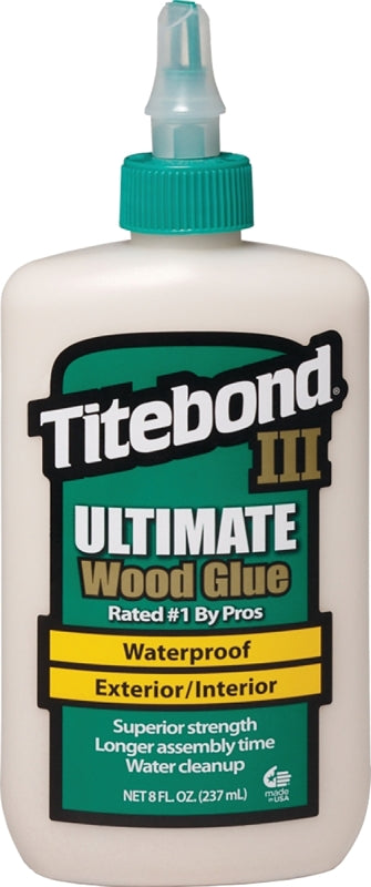 TITEBOND Titebond III 1413 Glue, Brown, 8 oz Bottle PAINT TITEBOND
