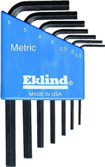 EKLIND Eklind 10507 Hex Key Set, Includes: 1.5 to 6 mm Keys, 7-Piece, Steel, Black TOOLS EKLIND