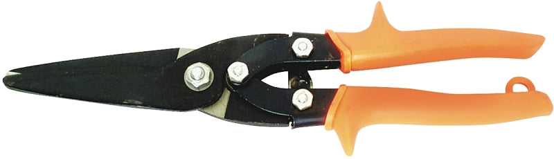 WISS Crescent Wiss M300N Utility Snip, 10-1/2 in OAL, 3 in L Cut, Straight Cut, Steel Blade, Non-Slip Handle, Orange Handle