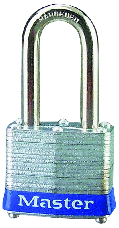 MASTER LOCK Master Lock 3UPLF Padlock, Non-Keyed Key, 9/32 in Dia Shackle, 1-1/2 in H Shackle, Steel Shackle, Steel Body, Laminated