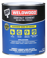 DAP DAP 25312 Contact Cement, Gel, Strong Solvent, Tan, 1 qt, Can