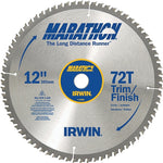 IRWIN Irwin Marathon 14082 Table Saw Blade, 12 in Dia, 1 in Arbor, 72-Teeth, Carbide Cutting Edge TOOLS IRWIN