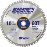 IRWIN Irwin Marathon 14074 Table Saw Blade, 10 in Dia, 5/8 in Arbor, 60-Teeth, Carbide Cutting Edge TOOLS IRWIN