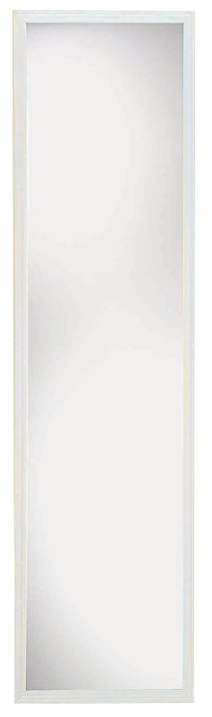 RENIN Renin 206230 Polished Edge Framed Mirror, 49 in W, 13 in H, Rectangular, Plastic Frame, White Frame