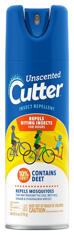 CUTTER Cutter 51020-6 Insect Repellent, 6 oz Aerosol Can, Liquid, Light Yellow/Water White, Ethanol LAWN & GARDEN CUTTER