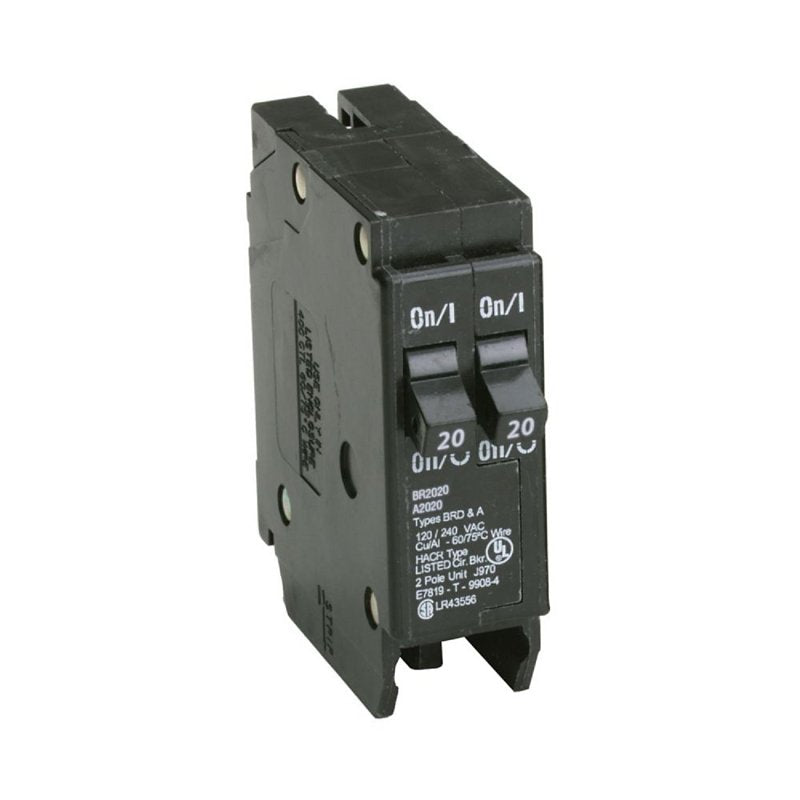 CUTLER-HAMMER CIRCUIT BRKR BR 1P DPLX 20/20A