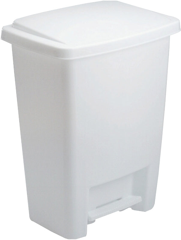 RUBBERMAID Rubbermaid FG284187WHT Series Waste Basket, 11 in L, 14 in W, 33 qt Capacity, Plastic, White HOUSEWARES RUBBERMAID