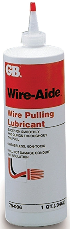 GB Gardner Bender Wire Aide 79-006N Series Wire Pulling Lubricant, Yellow, 1 qt Bottle, Gel AUTOMOTIVE GB