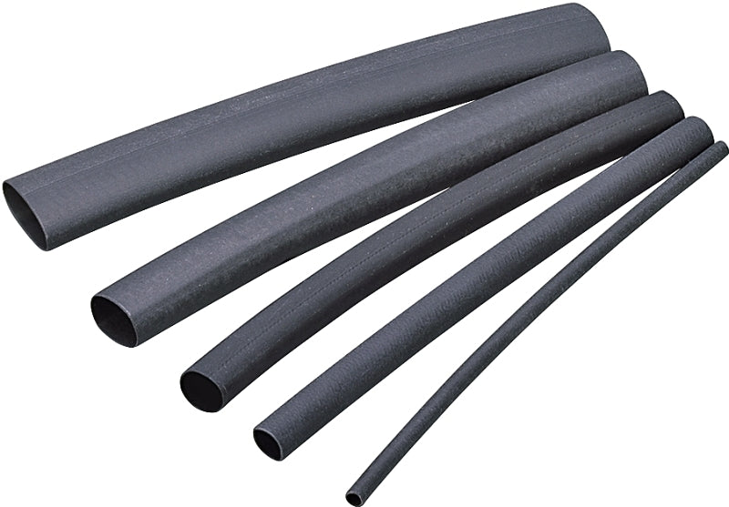 GB Gardner Bender HST-750 Heat Shrink Tubing, 3/4 to 3/8 in Dia, 4 in L, Polyolefin, Black ELECTRICAL GB