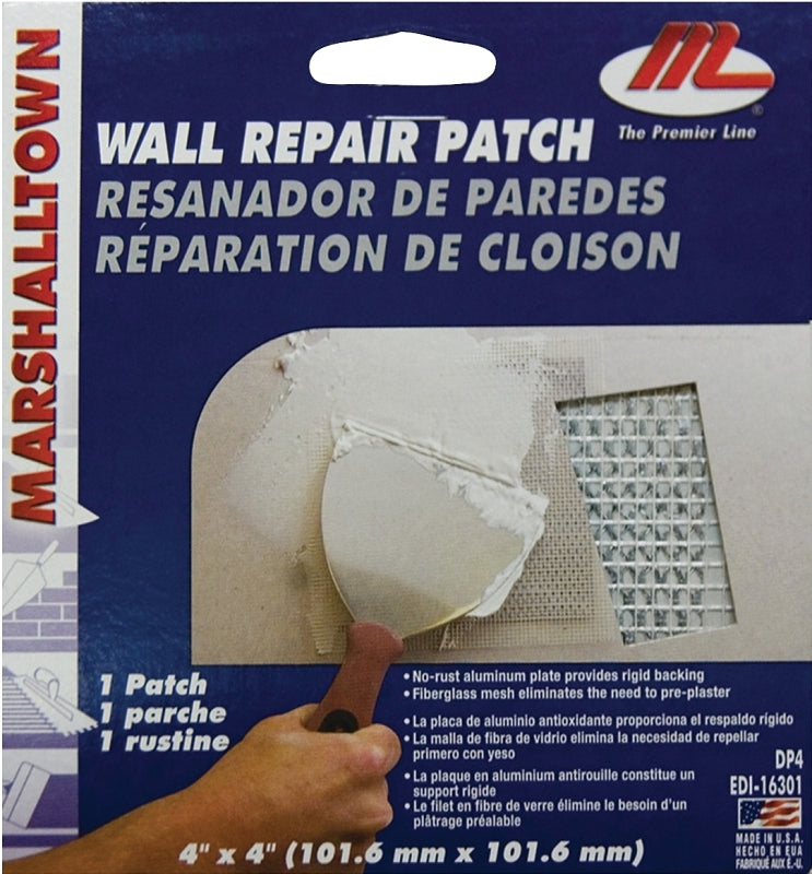 MARSHALLTOWN Marshalltown DP4 Drywall Patch Kit, 4 in L x 4 in W Dimensions BUILDING MATERIALS MARSHALLTOWN