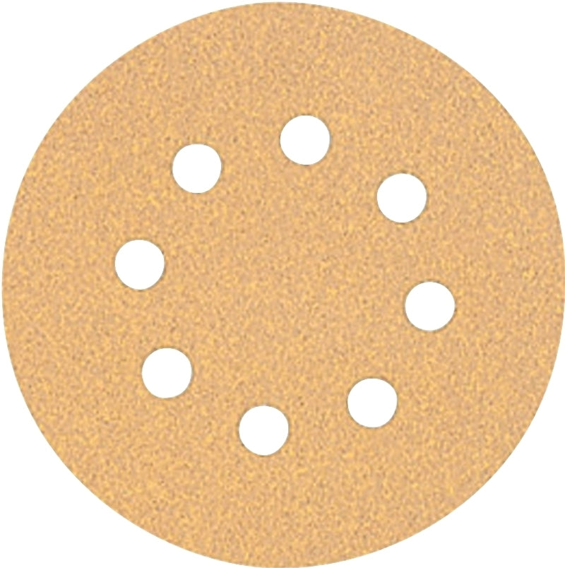 DEWALT DEWALT DW4301 Sanding Disc, 5 in Dia, Coated, 80 Grit, Medium, Aluminum Oxide Abrasive, Paper Backing, 8-Hole, 5/PK