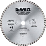 DEWALT DEWALT DW4712 Circular Blade, 7 in Dia, 7/8 in Arbor, Diamond Cutting Edge TOOLS DEWALT