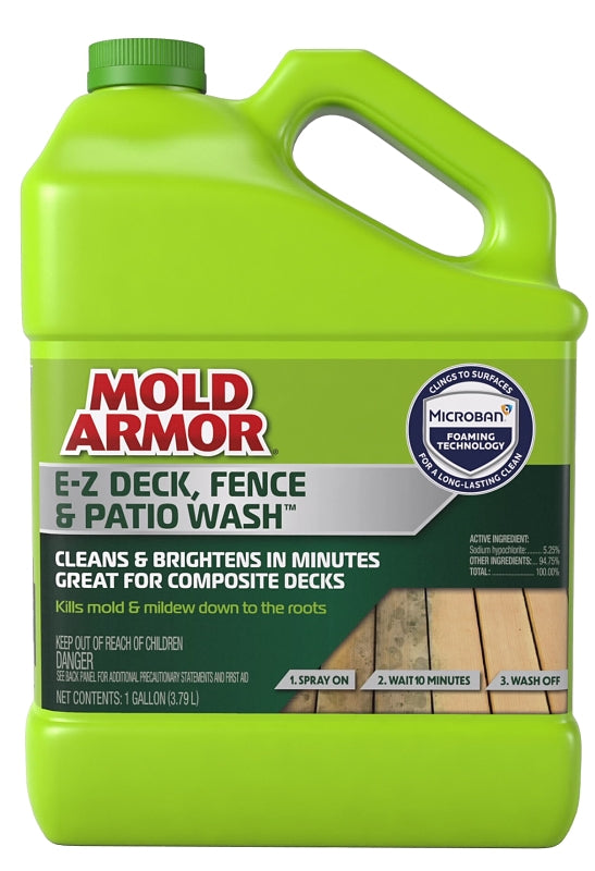 MOLD ARMOR Mold Armor HA505 Deck and Fence Wash, Liquid, Yellow, 1 gal, Spray Dispenser