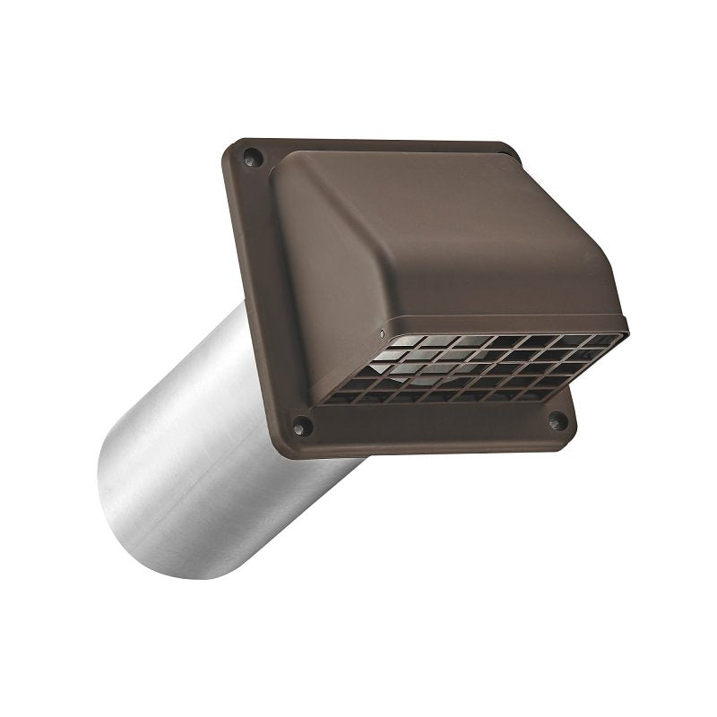 LAMBRO Lambro 224BS Hood Vent, 6.49 in W Hood, 4.81 in H Hood, 4 in Duct, Plastic Hood, Brown Hood PLUMBING, HEATING & VENTILATION LAMBRO