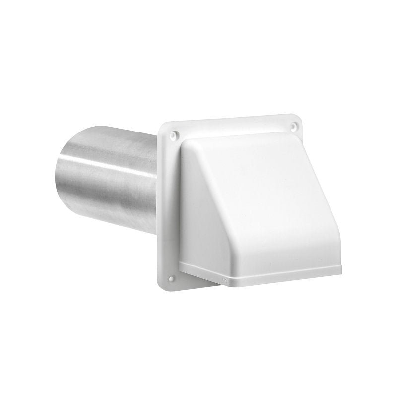 LAMBRO Lambro 222WS Hood Vent, 5-1/2 in W Hood, 5.69 in H Hood, 3 in Duct, Plastic Hood, White Hood PLUMBING, HEATING & VENTILATION LAMBRO