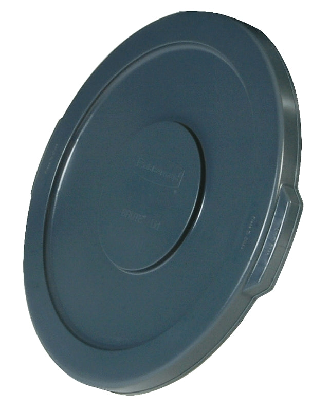 RUBBERMAID Rubbermaid FG263100GRAY Lid, 32 gal, Plastic, Gray, For: Brute 32 gal Container
