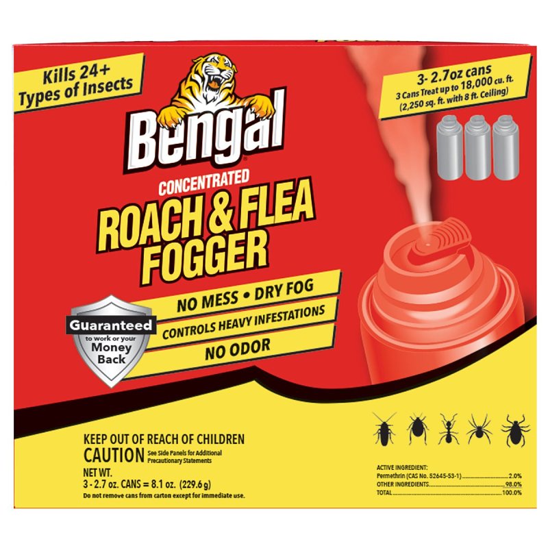 BENGAL Bengal 55201 Roach and Flea Fogger, 18,000 cu-ft Coverage Area