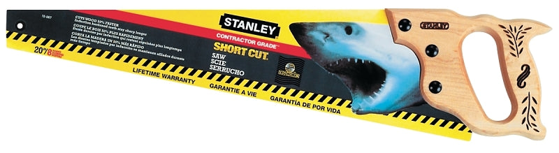STANLEY STANLEY 15-087 Handsaw, 20 in L Blade, 8 TPI, Wood Handle