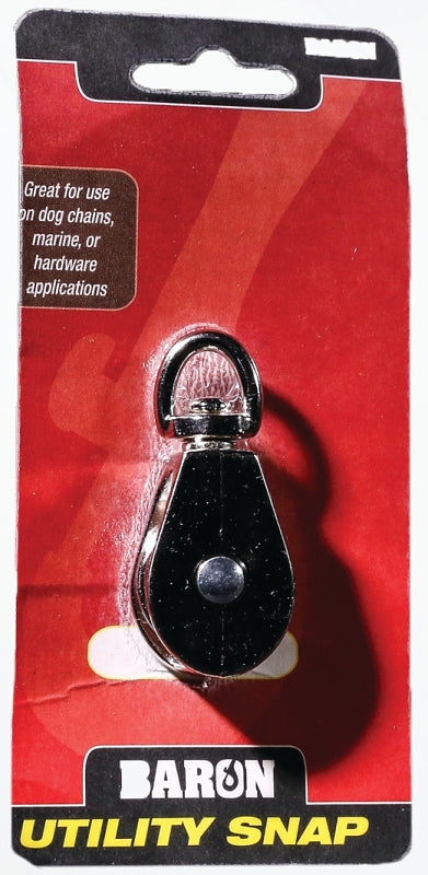BARON Baron C-0173ZD-1-1/2 Rope Pulley, 5/16 in Rope, 1-1/2 in Sheave, Nickel HARDWARE & FARM SUPPLIES BARON