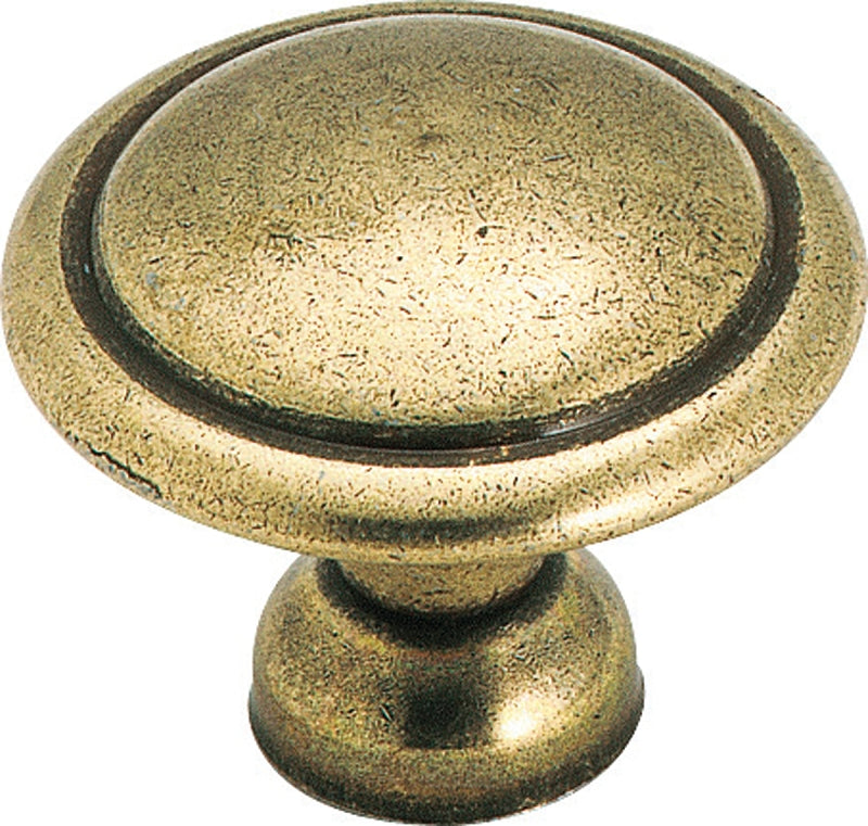 AMEROCK Amerock 848LB Cabinet Knob, 1 in Projection, Zinc, Light Antique Brass HARDWARE & FARM SUPPLIES AMEROCK