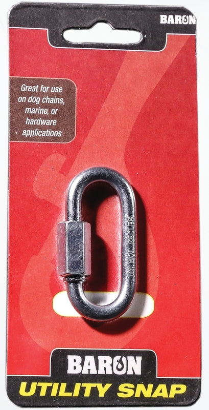 BARON Baron C-7350T-5/16 Quick Link, 3/8 in Opening, 2-15/16 in L Dimensions, 1760 lb Working Load, Steel, Zinc HARDWARE & FARM SUPPLIES BARON