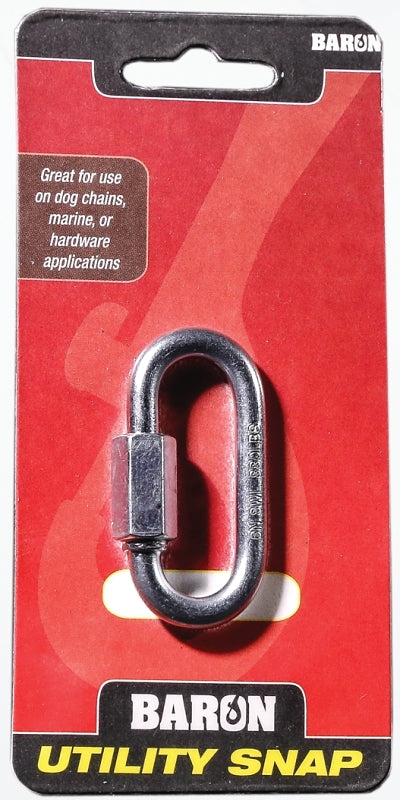 BARON Baron C-7350T-3/16 Quick Link, 1/4 in Opening, 1-7/8 in L Dimensions, 660 lb Working Load, Steel, Zinc HARDWARE & FARM SUPPLIES BARON